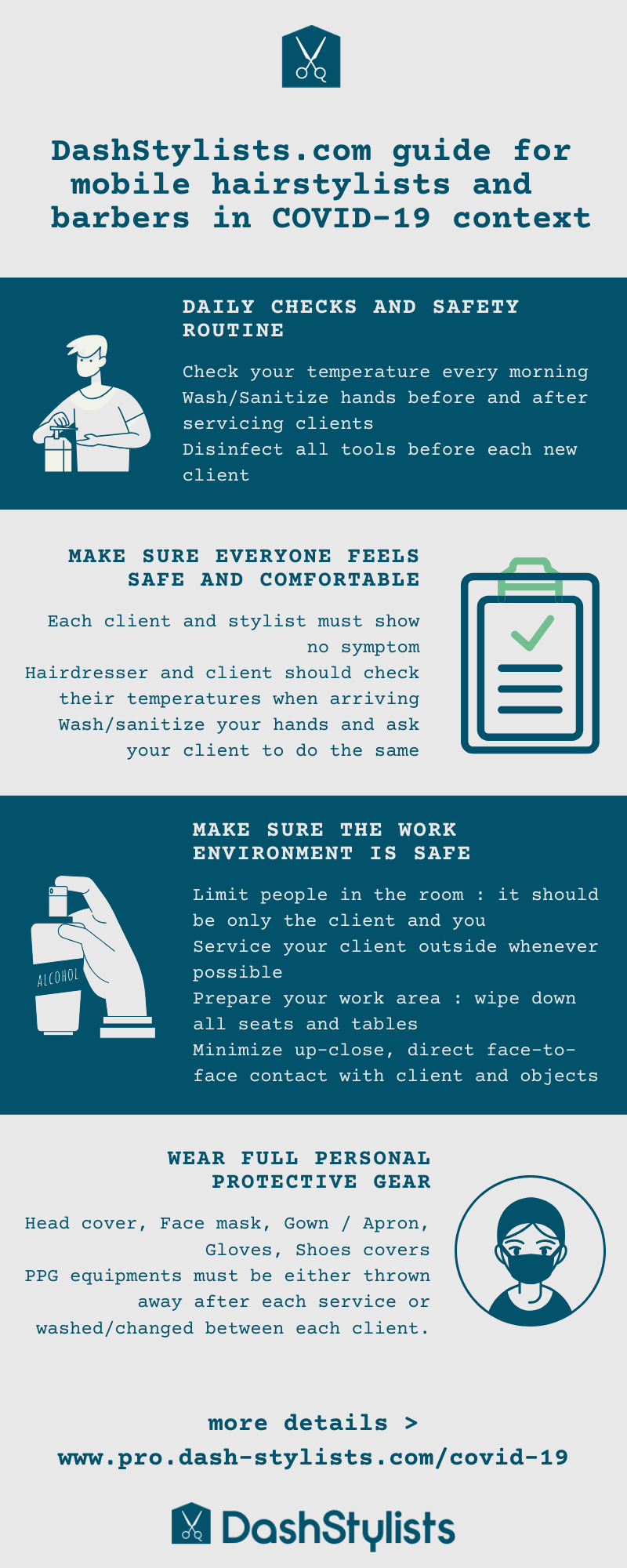List of safety rules to have your hair cut and styles at your place